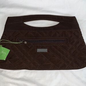 NWT Vintage Vera Bradley Espresso Quilted Clutch